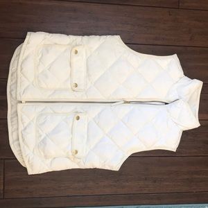 Jcrew cream puffer vest size small